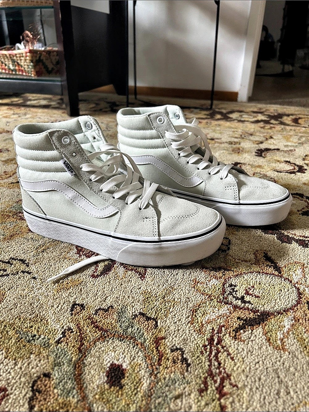 Vans Sk8-Hi High-Top Sneakers in Mint Green